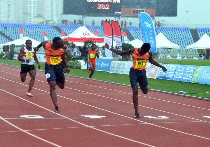DETHRONED!: Richards upstaged by Greaux in National Championships men’s 200m
