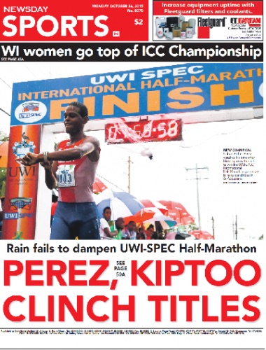 Cuban defies rain to win UWI-SPEC Half-Marathon