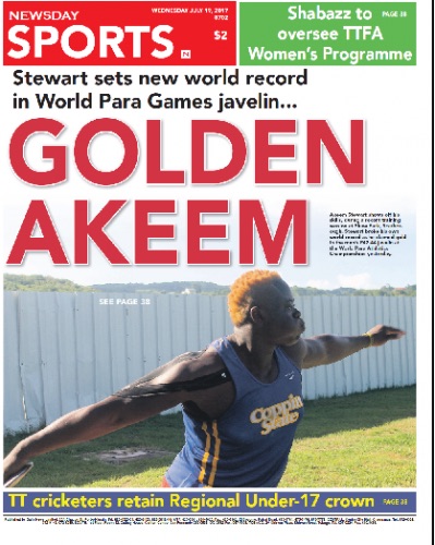 Akeem captures javelin gold at World Para Games