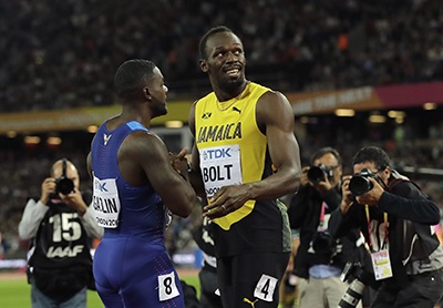 Gatlin spoils Bolt’s farewell