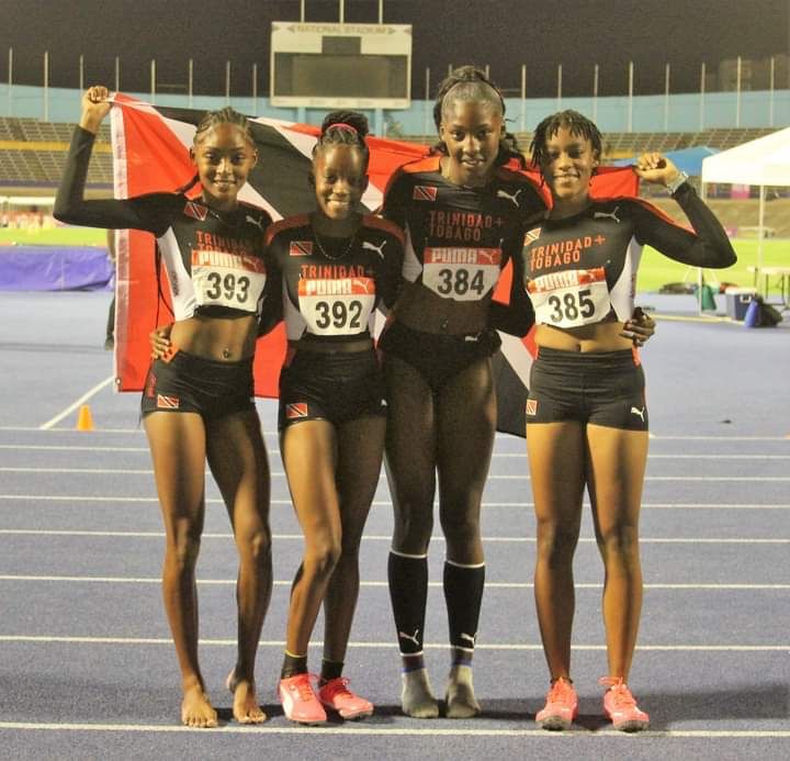 CARIFTA Games Kingston JAM : TTO U20 4x100m Bronze: Kyah La Fortune, Karissa Kirton, Shaniqua Bascombe, Kayla Caesar