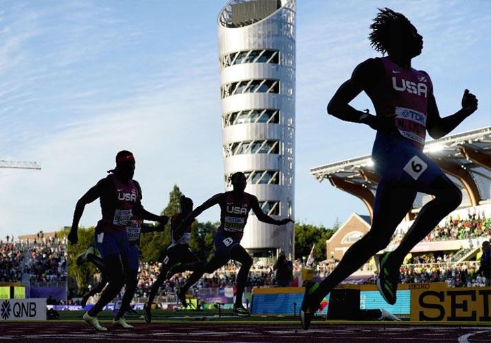 World Athletics Championships Oregon USA : Jereem Richards, 6th Noah Lyles USA, 200m final