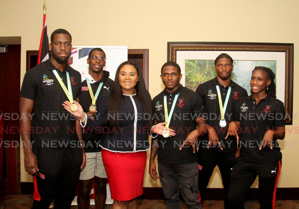 Commonwealth Games Birmingham UK : Team TTO and Sports Minister at Piarco